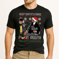 Will Chris Slap Award Show Keep Santa's Name Out Your Mouth Ugly Christmas Cooling Performance Crew T-Shirt