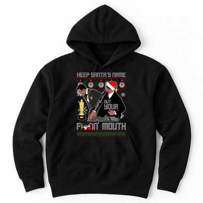 Will Chris Slap Award Show Keep Santa's Name Out Your Mouth Ugly Christmas Hoodie