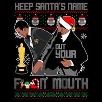 Will Chris Slap Award Show Keep Santa's Name Out Your Mouth Ugly Christmas Apron