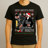 Will Chris Slap Award Show Keep Santa's Name Out Your Mouth Ugly Christmas T-Shirt