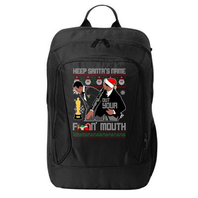 Will Chris Slap Award Show Keep Santa's Name Out Your Mouth Ugly Christmas City Backpack