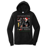 Will Chris Slap Award Show Keep Santa's Name Out Your Mouth Ugly Christmas Women's Pullover Hoodie