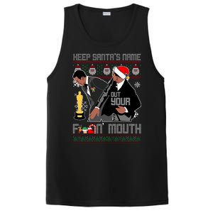 Will Chris Slap Award Show Keep Santa's Name Out Your Mouth Ugly Christmas PosiCharge Competitor Tank