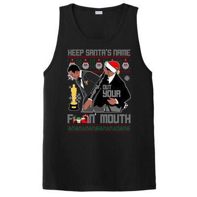 Will Chris Slap Award Show Keep Santa's Name Out Your Mouth Ugly Christmas PosiCharge Competitor Tank