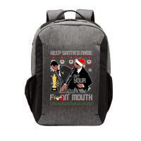 Will Chris Slap Award Show Keep Santa's Name Out Your Mouth Ugly Christmas Vector Backpack