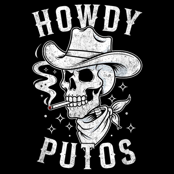 Western Cowboy Skull Hola Howdy Putos Spanish Slang 16 in Basic Backpack