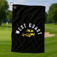 WEST COAST SUMMER BUGGIN' West Coast Best Coast Golf Towel