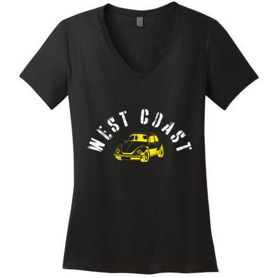 WEST COAST SUMMER BUGGIN' West Coast Best Coast Women's V-Neck T-Shirt