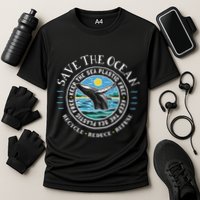 Whale Conservation Save The Ocean Humpback Whale Lover Performance Shirt