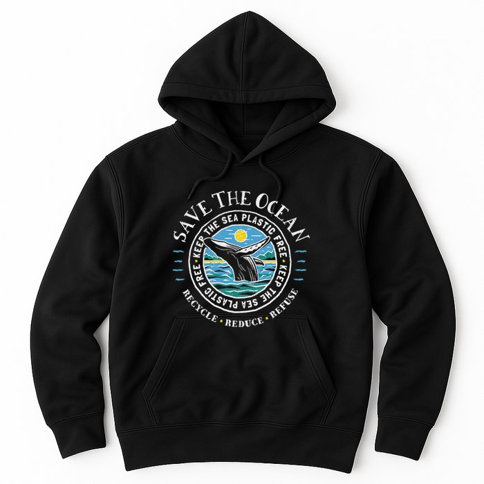 Whale Conservation Save The Ocean Humpback Whale Lover Hoodie