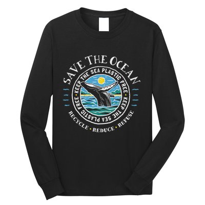 Whale Conservation Save The Ocean Humpback Whale Lover Long Sleeve Shirt