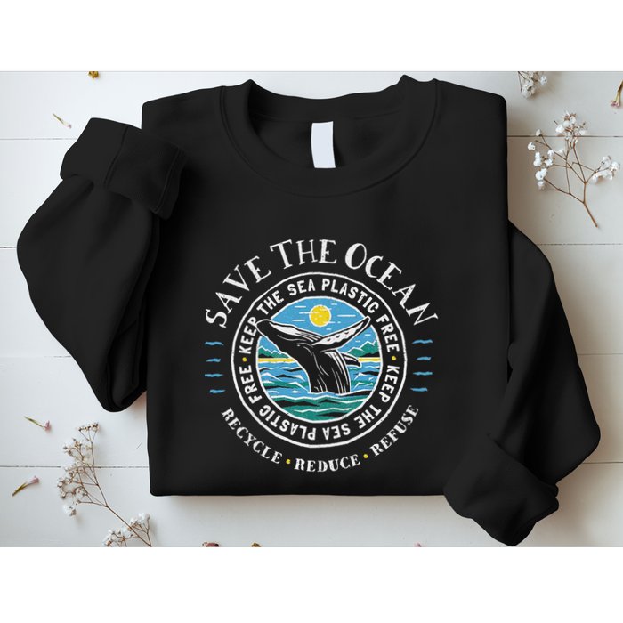 Whale Conservation Save The Ocean Humpback Whale Lover Sweatshirt