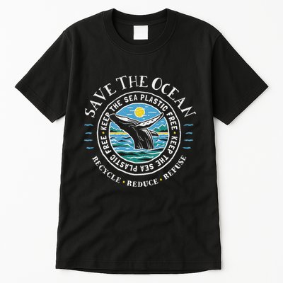 Whale Conservation Save The Ocean Humpback Whale Lover Tall T-Shirt