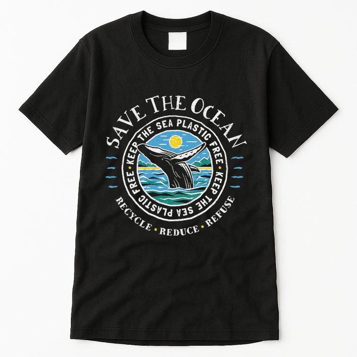 Whale Conservation Save The Ocean Humpback Whale Lover Tall T-Shirt