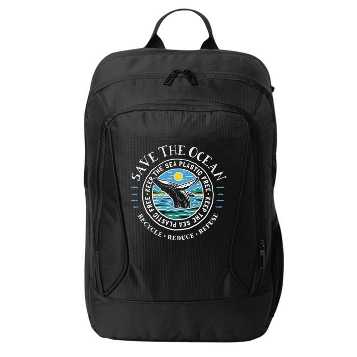 Whale Conservation Save The Ocean Humpback Whale Lover City Backpack