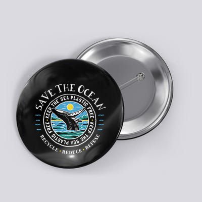 Whale Conservation Save The Ocean Humpback Whale Lover Button
