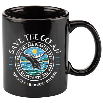 Whale Conservation Save The Ocean Humpback Whale Lover 11oz C Handle Ceramic Mug