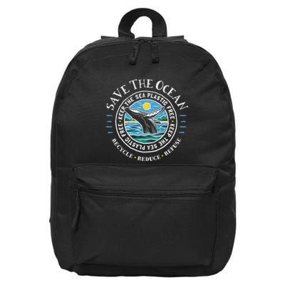 Whale Conservation Save The Ocean Humpback Whale Lover 16 in Basic Backpack