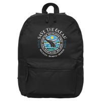 Whale Conservation Save The Ocean Humpback Whale Lover 16 in Basic Backpack