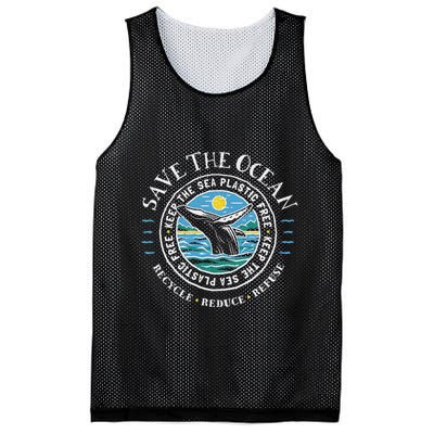 Whale Conservation Save The Ocean Humpback Whale Lover Mesh Reversible Basketball Jersey Tank