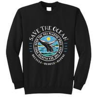 Whale Conservation Save The Ocean Humpback Whale Lover Tall Sweatshirt