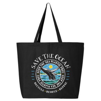 Whale Conservation Save The Ocean Humpback Whale Lover 25L Jumbo Tote