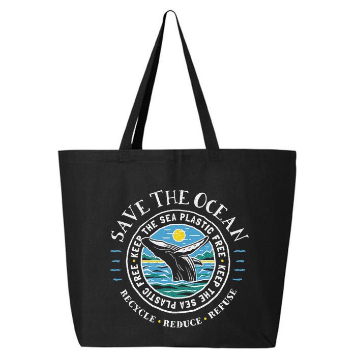 Whale Conservation Save The Ocean Humpback Whale Lover 25L Jumbo Tote