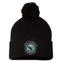 Whale Conservation Save The Ocean Humpback Whale Lover Pom Pom 12in Knit Beanie