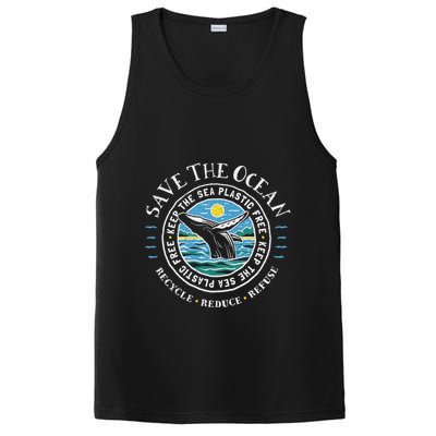 Whale Conservation Save The Ocean Humpback Whale Lover PosiCharge Competitor Tank