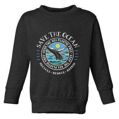 Whale Conservation Save The Ocean Humpback Whale Lover Toddler Sweatshirt