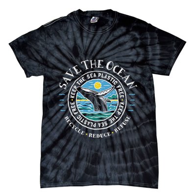 Whale Conservation Save The Ocean Humpback Whale Lover Tie-Dye T-Shirt