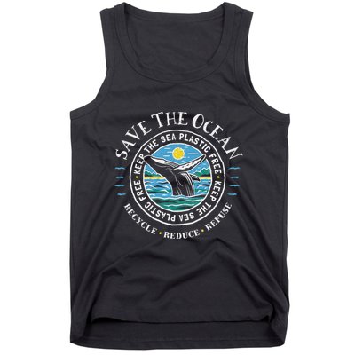 Whale Conservation Save The Ocean Humpback Whale Lover Tank Top