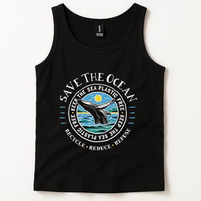 Whale Conservation Save The Ocean Humpback Whale Lover Tank Top