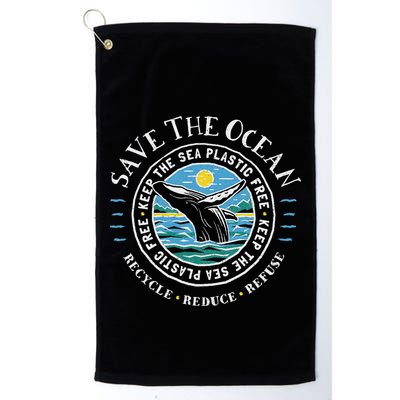 Whale Conservation Save The Ocean Humpback Whale Lover Golf Towel