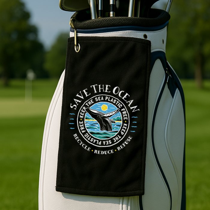 Whale Conservation Save The Ocean Humpback Whale Lover Golf Towel