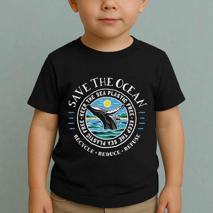 Whale Conservation Save The Ocean Humpback Whale Lover Toddler T-Shirt
