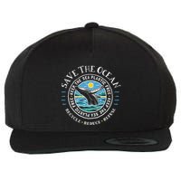 Whale Conservation Save The Ocean Humpback Whale Lover Wool Snapback Cap