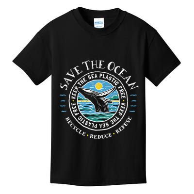 Whale Conservation Save The Ocean Humpback Whale Lover Kids T-Shirt