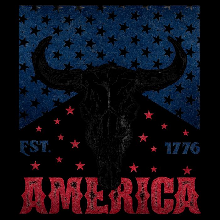Western Cow Skull America Est 1776 16 in Basic Backpack