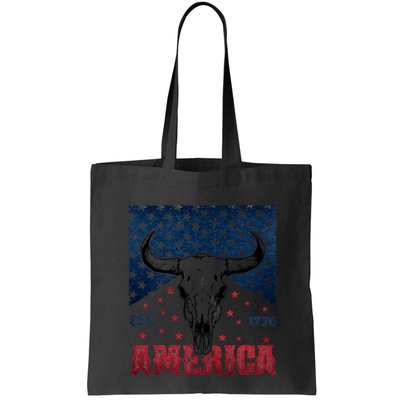 Western Cow Skull America Est 1776 Bag