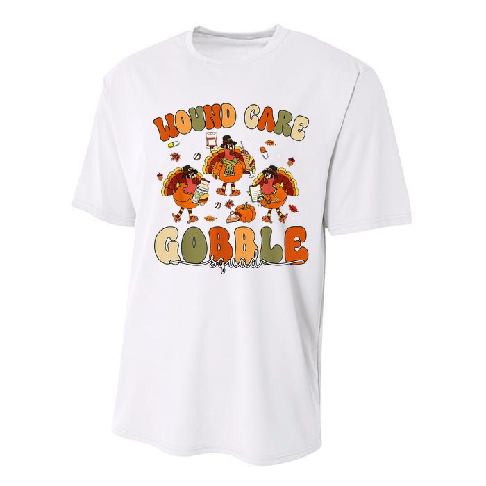 Wound Care Turkey Gobble Squad Wound Specialist Thanksgiving Performance Sprint T-Shirt