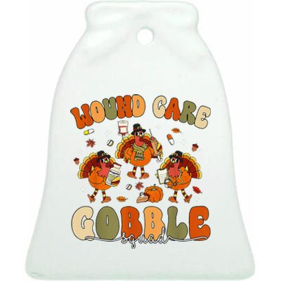 Wound Care Turkey Gobble Squad Wound Specialist Thanksgiving Ceramic Bell Ornament