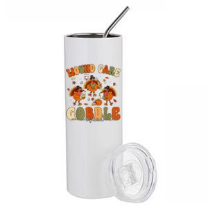 Wound Care Turkey Gobble Squad Wound Specialist Thanksgiving Stainless Steel Tumbler