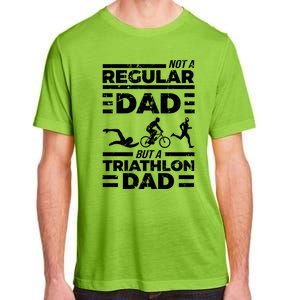 World Coolest Triathlon Dad For Triathlete Daddy Gift Adult ChromaSoft Performance T-Shirt