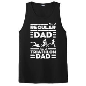 World Coolest Triathlon Dad For Triathlete Daddy Gift PosiCharge Competitor Tank