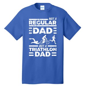 World Coolest Triathlon Dad For Triathlete Daddy Gift Tall T-Shirt