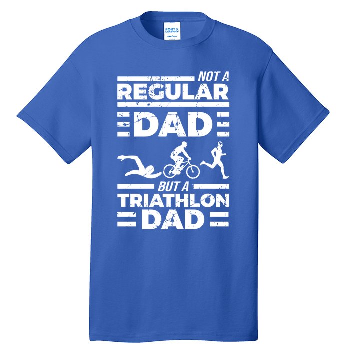 World Coolest Triathlon Dad For Triathlete Daddy Gift Tall T-Shirt