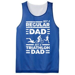 World Coolest Triathlon Dad For Triathlete Daddy Gift Mesh Reversible Basketball Jersey Tank