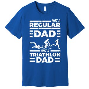 World Coolest Triathlon Dad For Triathlete Daddy Gift Premium T-Shirt