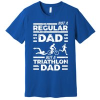 World Coolest Triathlon Dad For Triathlete Daddy Gift Premium T-Shirt